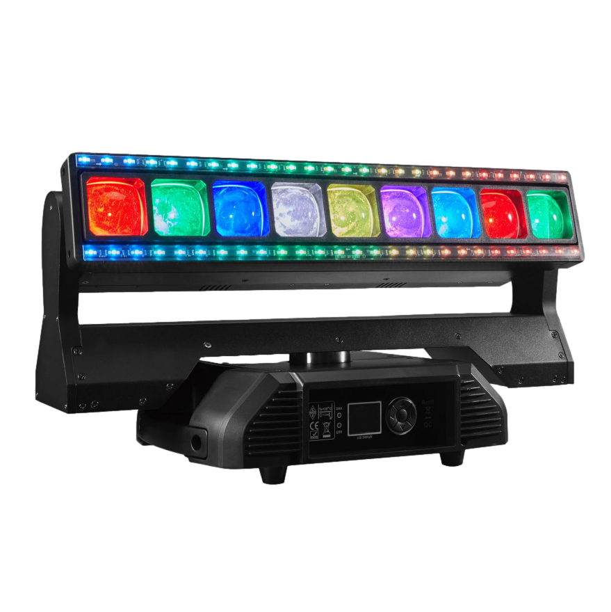 9x40w led hareketli çubuk sonsuz dönüş
