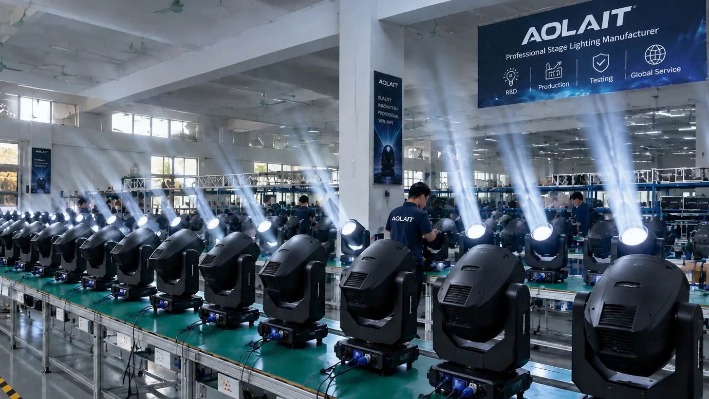 AOLAIT stage lighting factory assembly and production line